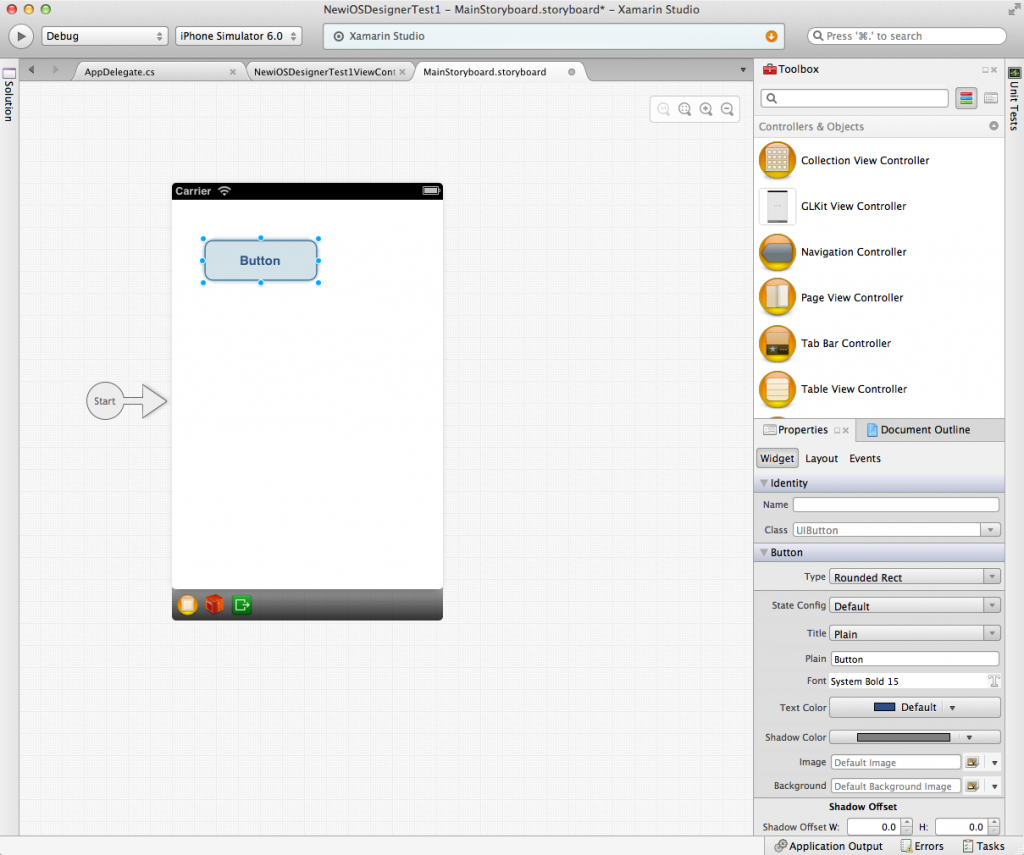 Xamarin Studio iOS Designer